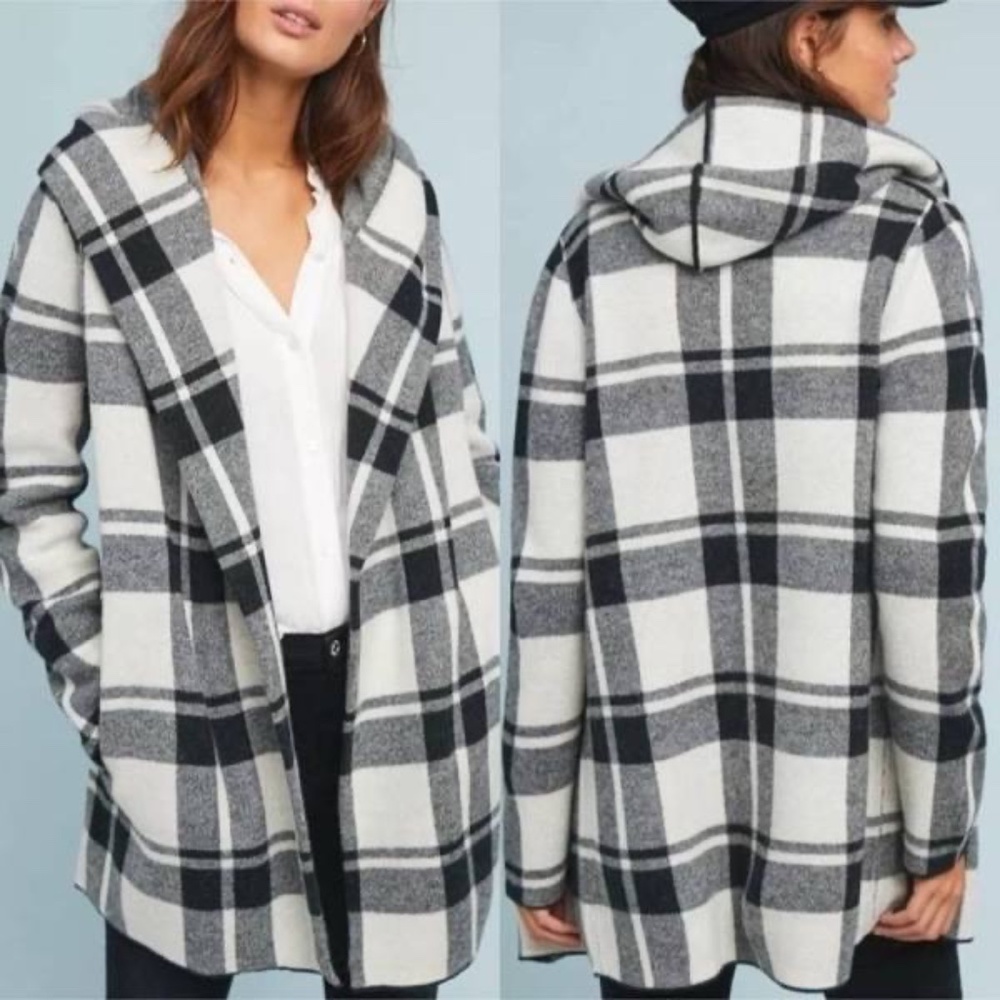 Anthropologie Field Flower Cressida Wool Sweater Coat